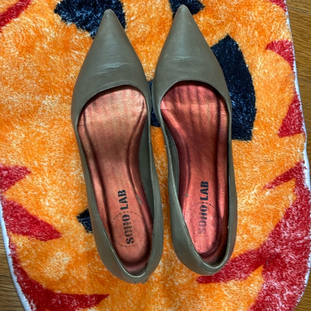 Tan pumps